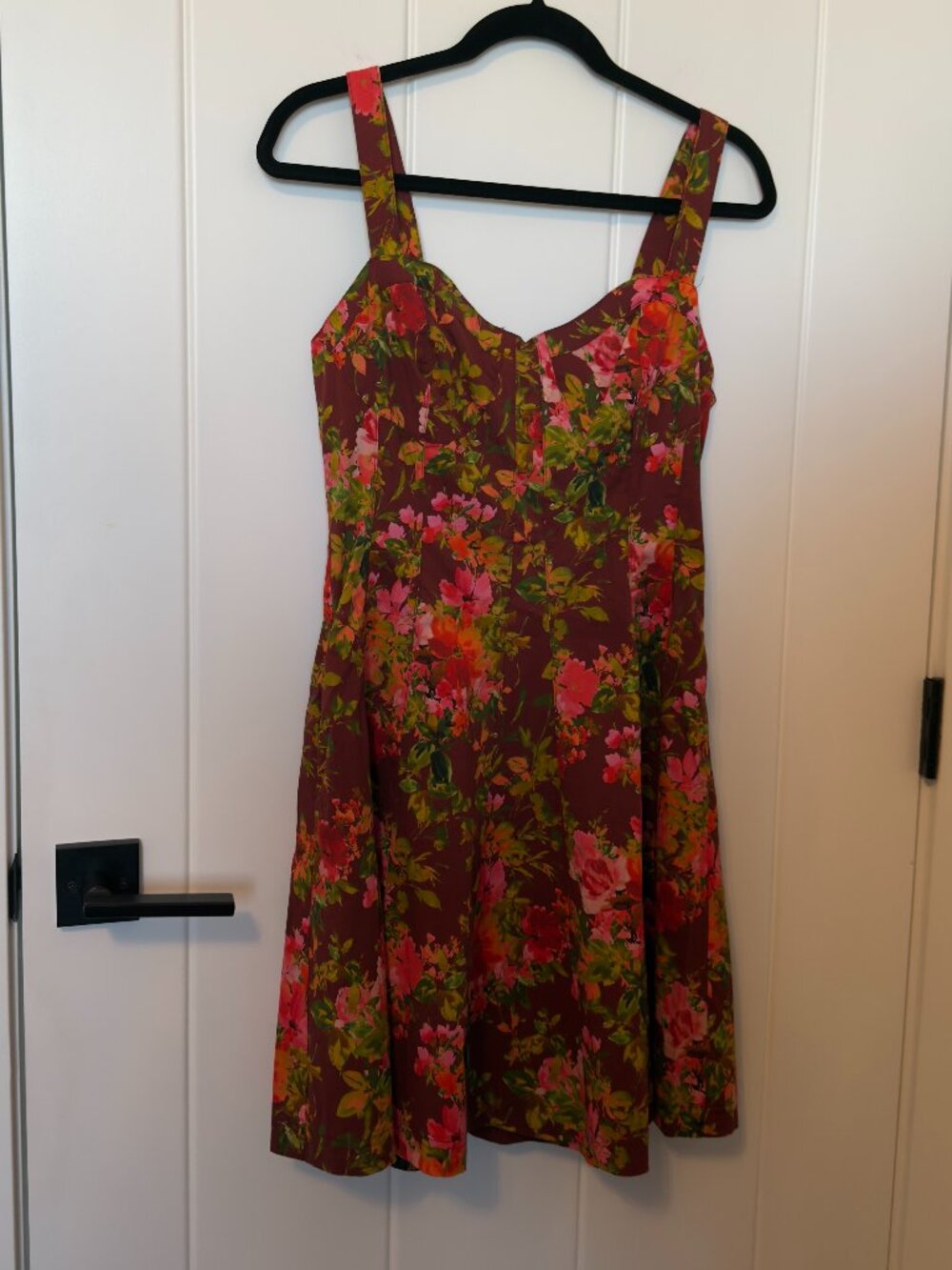 Avec Les Filles Floral Corset Bustier Fit & Flare Mini Dress Size 10 NWT - Picture 2 of 7